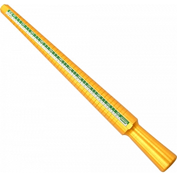 RING SIZING STICK, BRASS FINISH